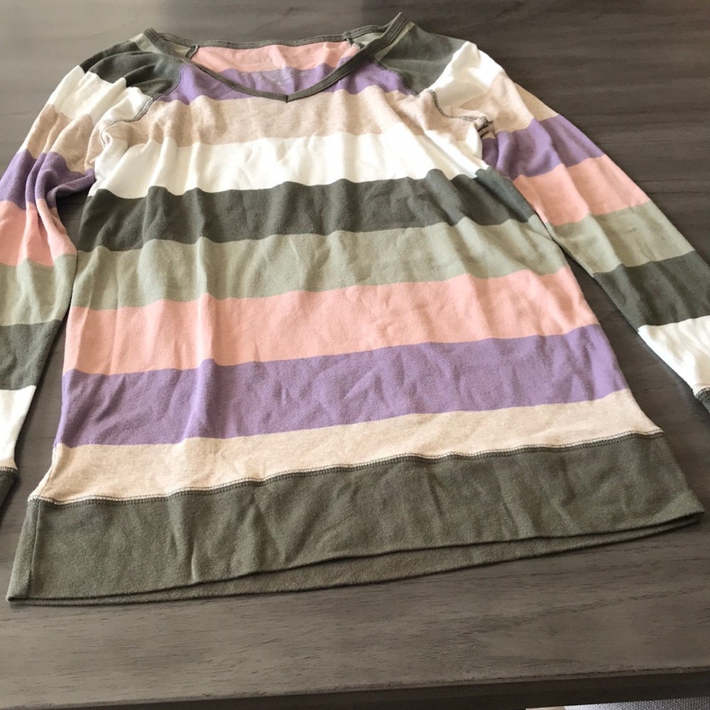Maurice’s L Striped Long Sleeve Shirt